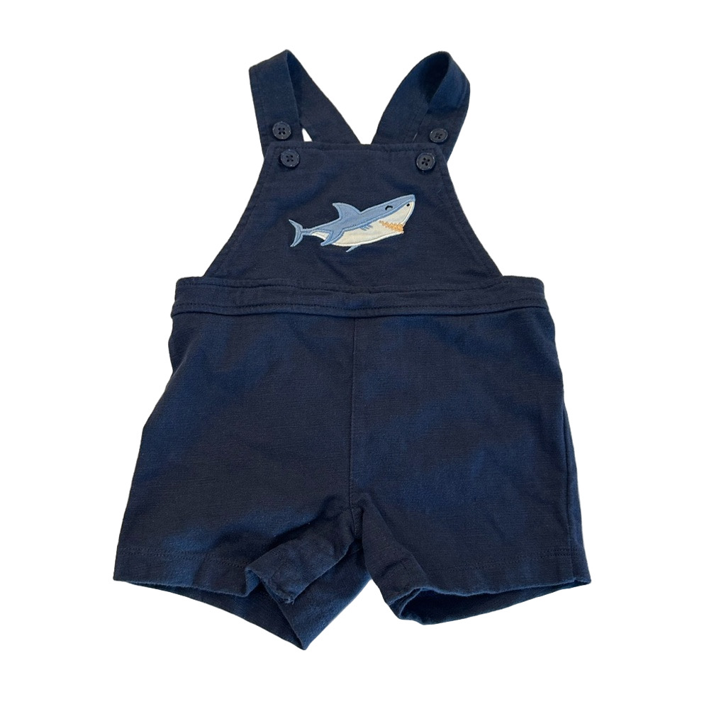 3/20$ Pekkle Navy Blue Shark Overalls for Babies size 9 months